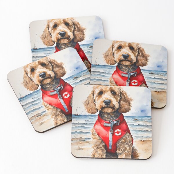 Item preview, Lifeguard Dood, Funny Doodle Dog Illustration  designed and sold by Happy Dog Doodles.