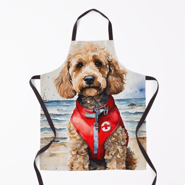 Item preview, Lifeguard Dood, Funny Doodle Dog Illustration designed and sold by Happy Dog Doodles.