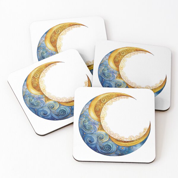 Item preview, Celestial Crescent Moon Watercolor designed and sold by Olive and Lily Delights.