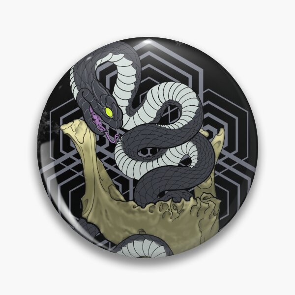 Item preview, Snake and jawbone with a geometric background.  designed and sold by Neon Dream Studio.