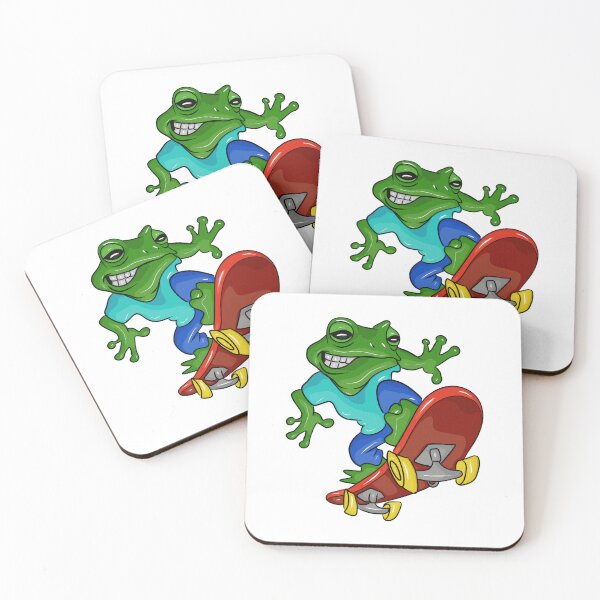 Item preview, Cool green skater frog on a skateboard designed and sold by Joncasmiart.