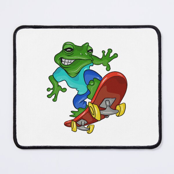 Item preview, Cool green skater frog on a skateboard designed and sold by Joncasmiart.