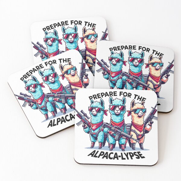 Item preview,  Funny Alpaca Apocalypse | Armed Llama Squad Cartoon T-Shirt designed and sold by DrawHandArt.