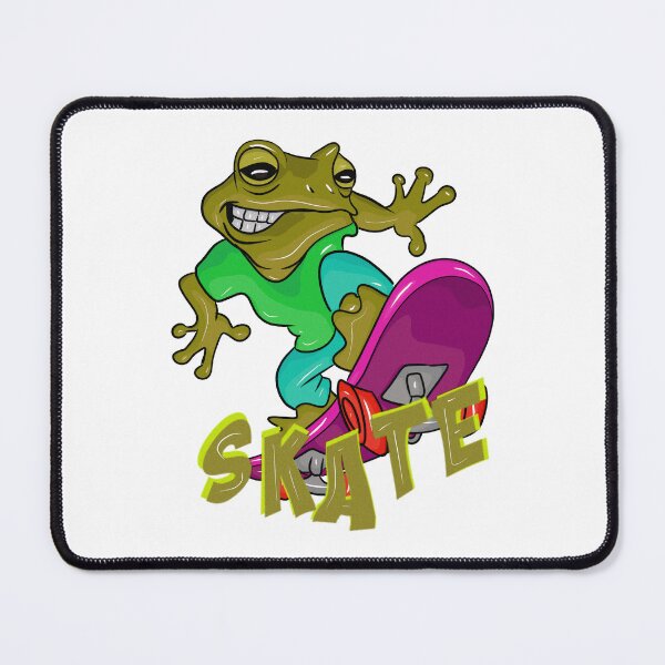 Item preview, Golden frog with the word skater on a skateboard designed and sold by Joncasmiart.