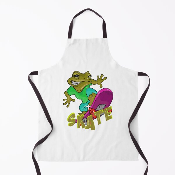 Item preview, Golden frog with the word skater on a skateboard designed and sold by Joncasmiart.
