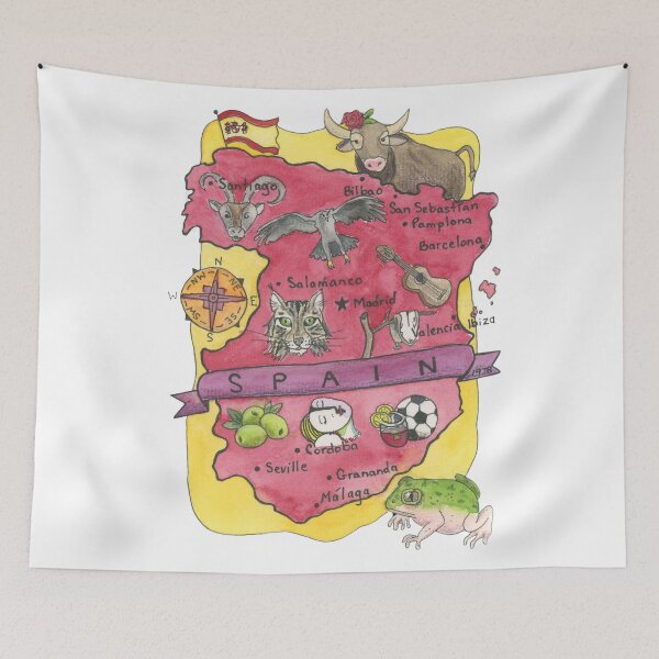 Item preview, Map of Spain - Country Map designed and sold by Platinumfrog.