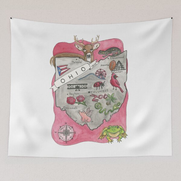 Item preview, Map of Ohio - State Map designed and sold by Platinumfrog.