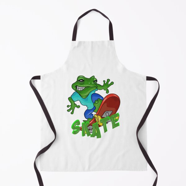 Item preview, Green frog with the word skater on a skateboard designed and sold by Joncasmiart.