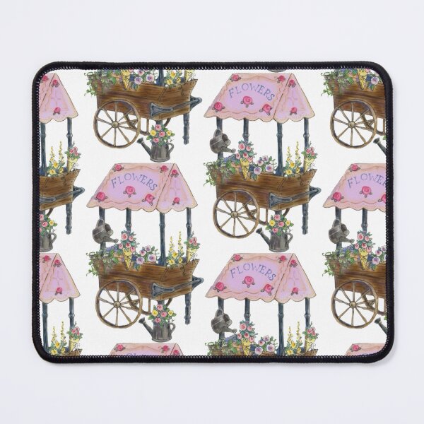 Item preview, Spring Flower Cart - Hand Colored Illustration designed and sold by toastysketches.