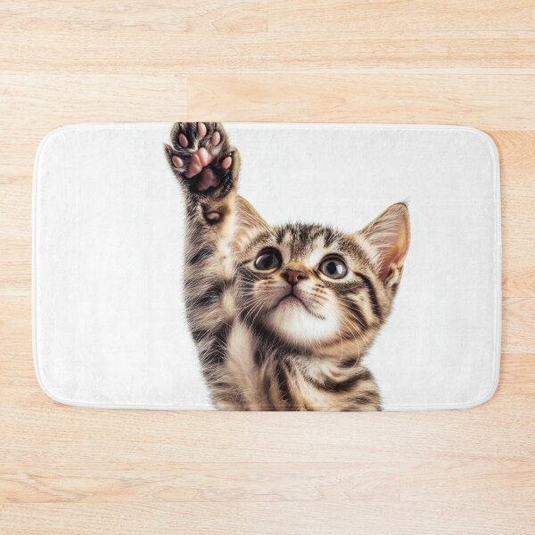 Item preview, Cute kitten waving its paw high designed and sold by anytka.