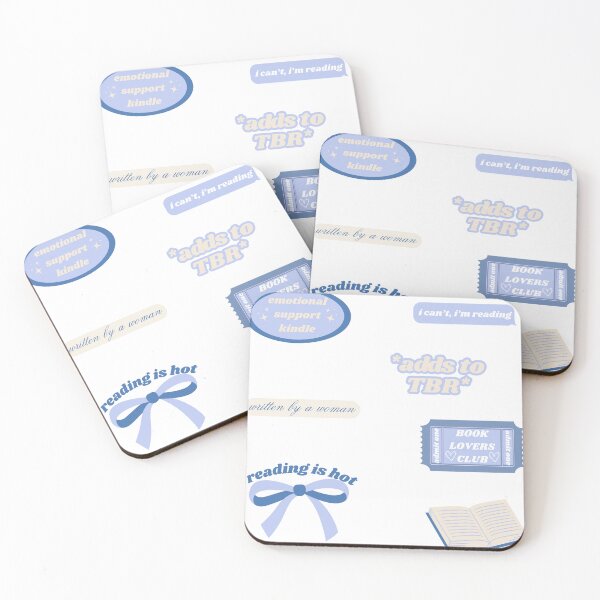 Item preview, blue kindle reading sticker pack designed and sold by MAISONDEPODIUM.