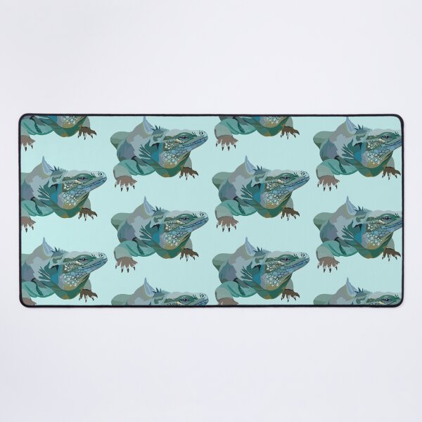Item preview, B is for Blue Iguana,Blue Iguana – Rare Endangered Reptile from Grand Cayman designed and sold by PrettylittlepastelUk.