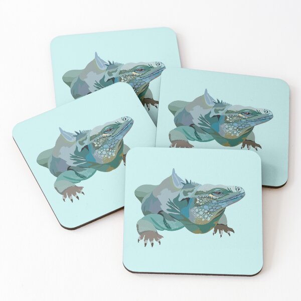 Item preview, B is for Blue Iguana,Blue Iguana – Rare Endangered Reptile from Grand Cayman designed and sold by PrettylittlepastelUk.