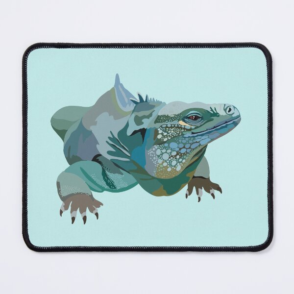 Item preview, B is for Blue Iguana,Blue Iguana – Rare Endangered Reptile from Grand Cayman designed and sold by PrettylittlepastelUk.