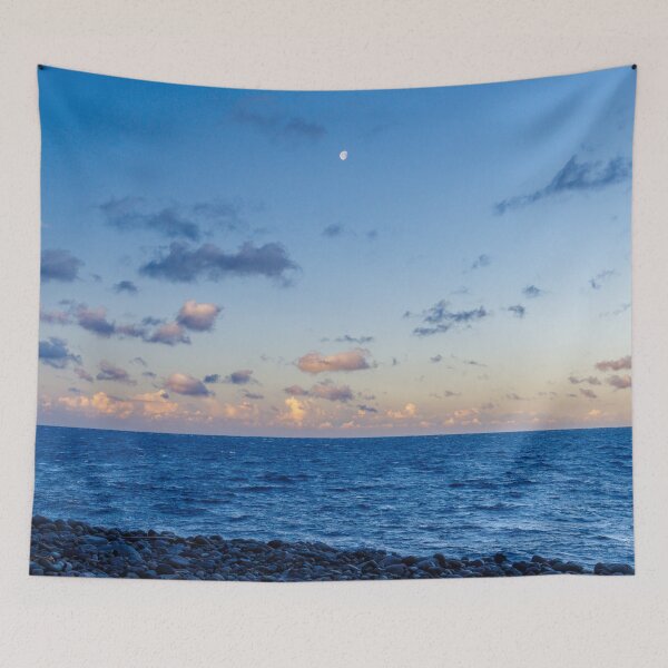 Item preview, Waning Gibbous Moon Over Choppy Waters of Suruga Bay designed and sold by Pix4Japan.