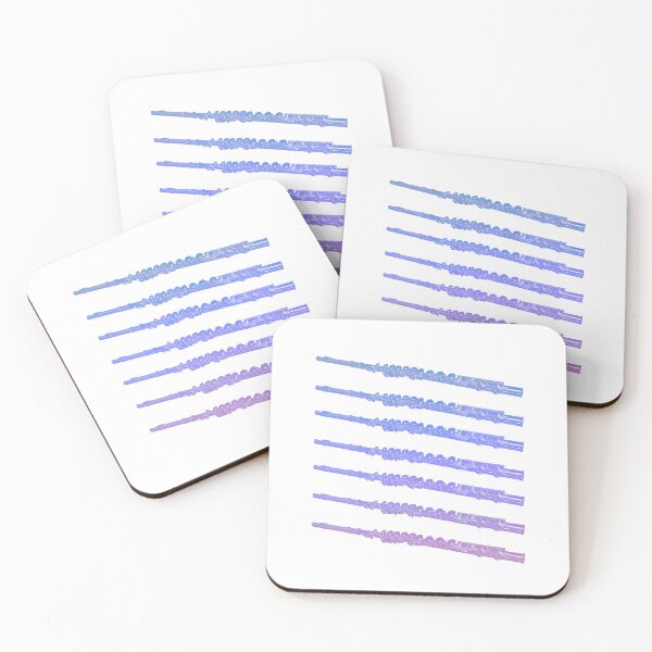 Item preview, Flutes Blue Pink Purple designed and sold by ValeriesGallery.