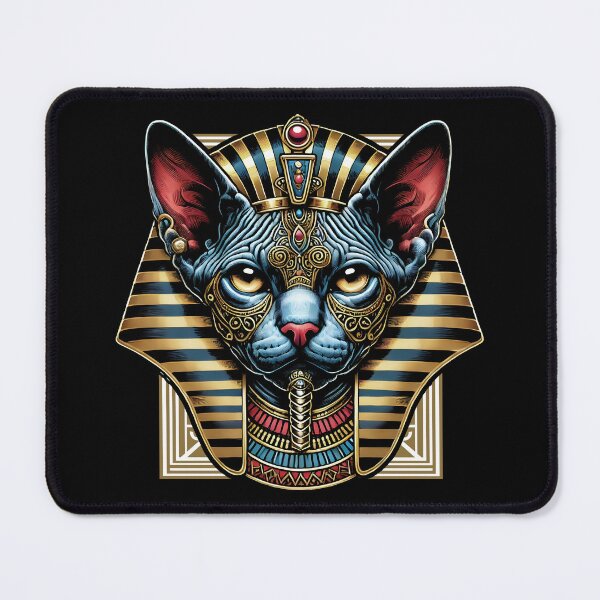 Item preview, Ancient Egyptian Sphinx Cat | Pharaoh Feline Royalty Artwork designed and sold by DrawHandArt.