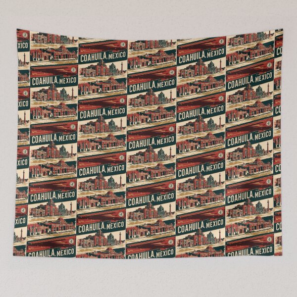 Item preview, Coahuila Mexico Magic Town Vintage Travel Tourism  designed and sold by TravelersGems.