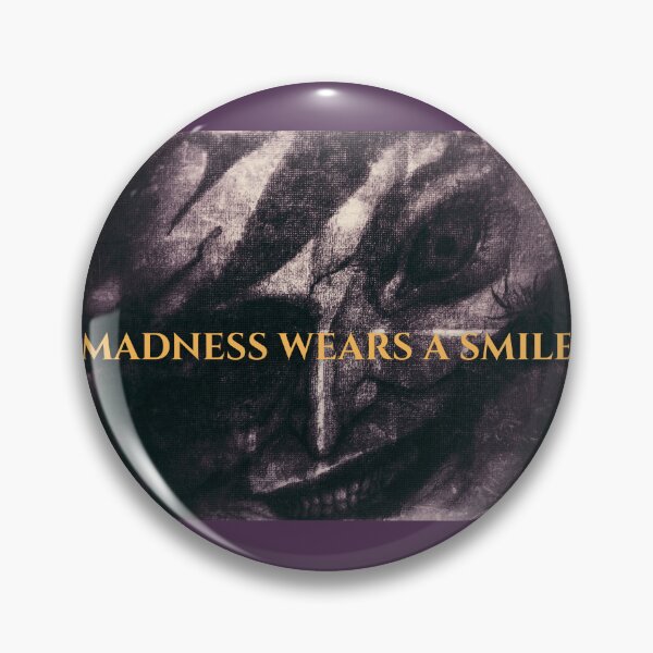 Item preview, Madness Wears a Smile – Dark Purple Grinning Face Abstract Art designed and sold by Anomaly Effect.
