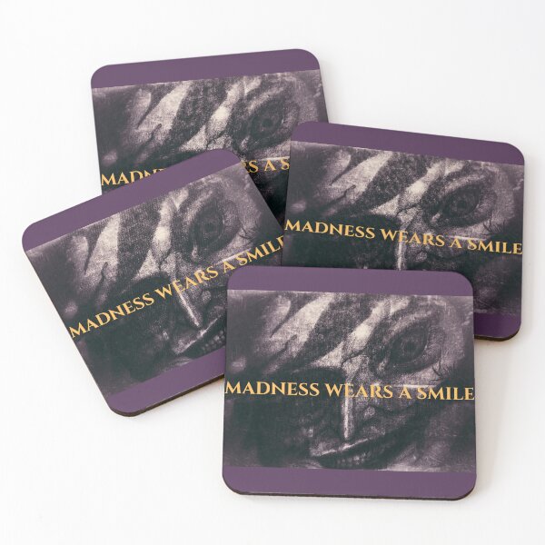 Item preview, Madness Wears a Smile – Dark Purple Grinning Face Abstract Art designed and sold by Anomaly Effect.
