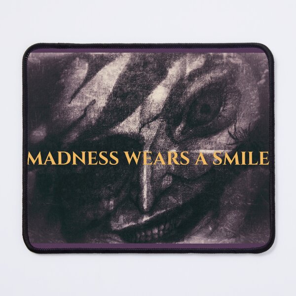 Item preview, Madness Wears a Smile – Dark Purple Grinning Face Abstract Art designed and sold by Anomaly Effect.