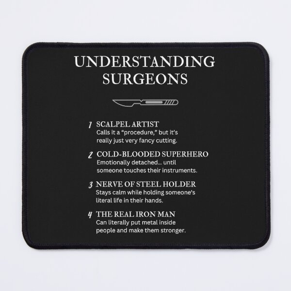 Item preview, Understanding Surgeons – Funny Medical Definitions - Black designed and sold by PsyFlow35.