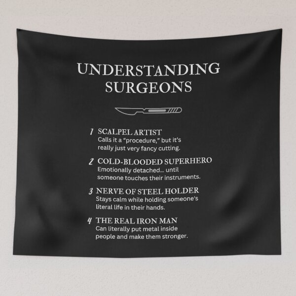 Item preview, Understanding Surgeons – Funny Medical Definitions - Black designed and sold by PsyFlow35.