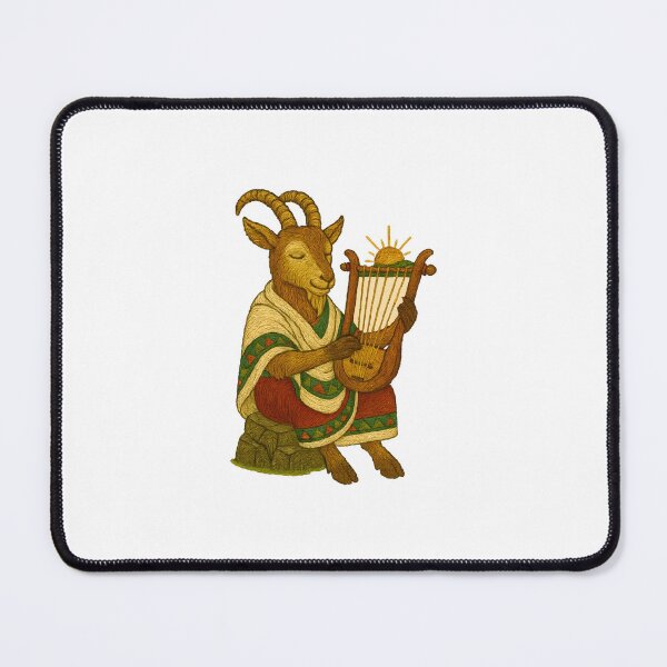Item preview, Andean Goat Harpist – Embroidered Mountain Music Patch designed and sold by #Adulting Central.