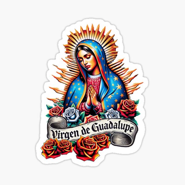 Item preview, Virgen de Guadalupe Virgin Mary Virgencita Floral designed and sold by HechoEnAztlan.