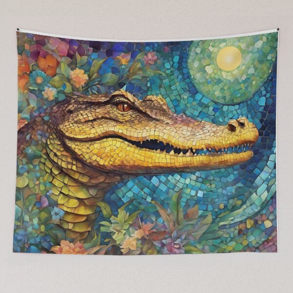 Item preview, Mosaic Crocodile Head designed and sold by purplesensation.