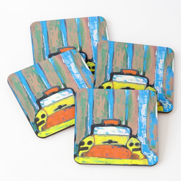 Item preview, bright yellow taxi  designed and sold by becky43art.