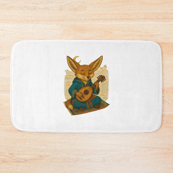 Item preview, Moroccan Fennec Fox Musician – Embroidered Sahara Patch designed and sold by #Adulting Central.