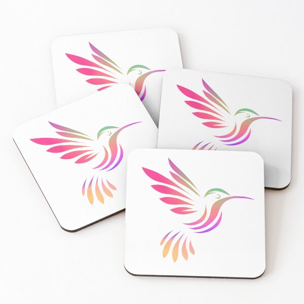 Item preview, Colorful Gradient Abstract Hummingbird designed and sold by AmbientArtCo.