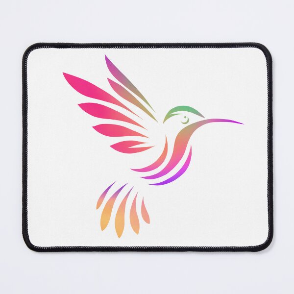Item preview, Colorful Gradient Abstract Hummingbird designed and sold by AmbientArtCo.