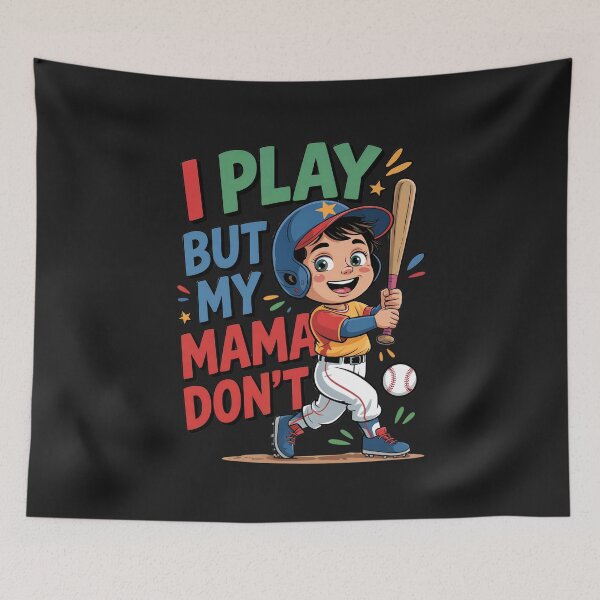Item preview, I Play But My Mama Don't: Fun Youth Baseball Design For Little Athletes designed and sold by elynne9.