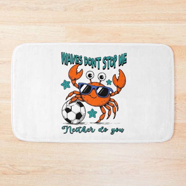 Item preview, Waves dont stop me soccer crab designed and sold by Graffik-Peeps.