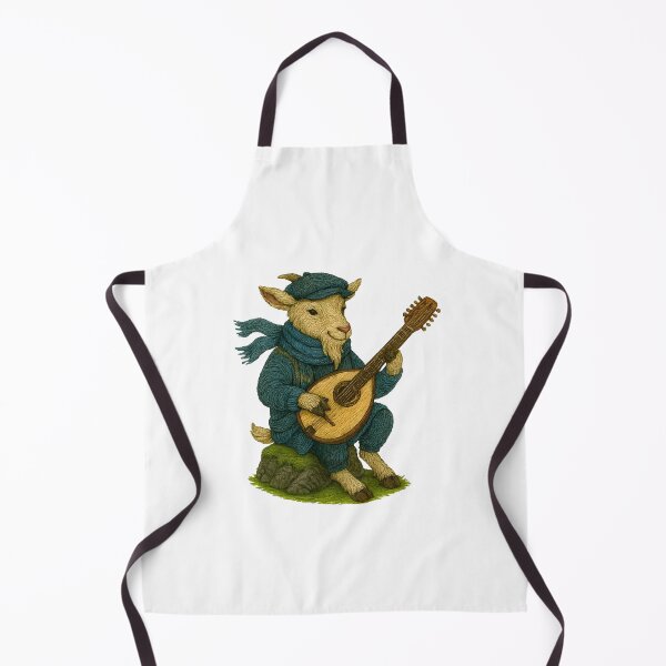 Item preview, Azorean Goat Musician – Viola da Terra Embroidered Patch designed and sold by #Adulting Central.