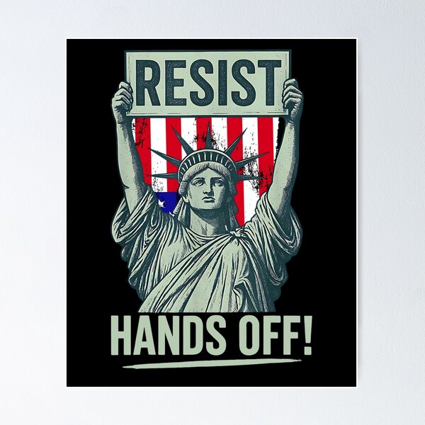 Item preview, Resist Liberty - Hands Off Protest designed and sold by hoverdesign.