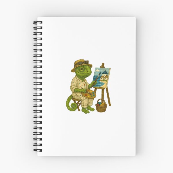 Item preview, Altean Chameleon Artist – Mediterranean Embroidery Sticker designed and sold by #Adulting Central.