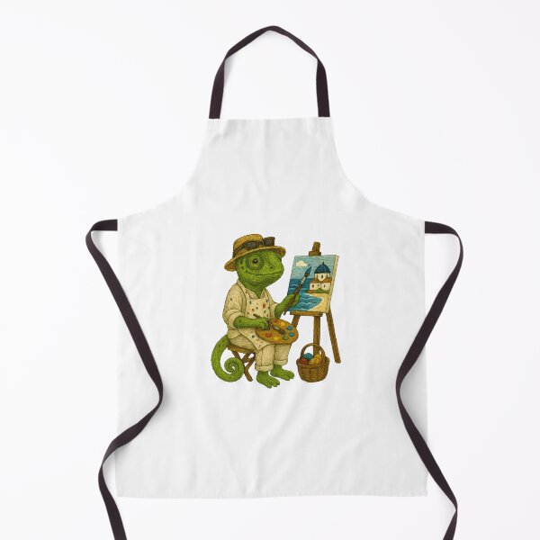 Item preview, Altean Chameleon Artist – Mediterranean Embroidery Sticker designed and sold by #Adulting Central.