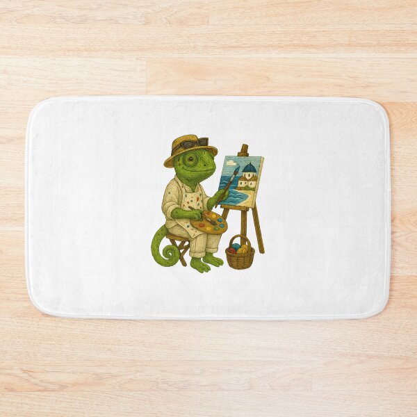 Item preview, Altean Chameleon Artist – Mediterranean Embroidery Sticker designed and sold by #Adulting Central.