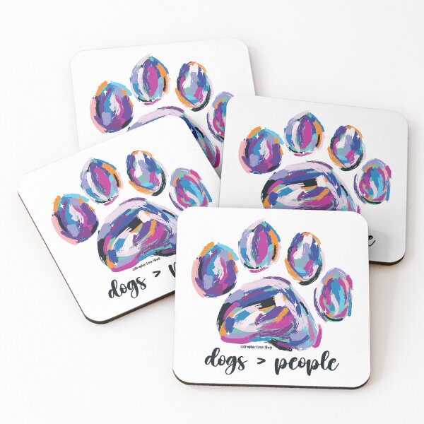 Item preview, Dogs are better than People, paint paw print © GraphicLoveShop designed and sold by Graphic Love Shop.