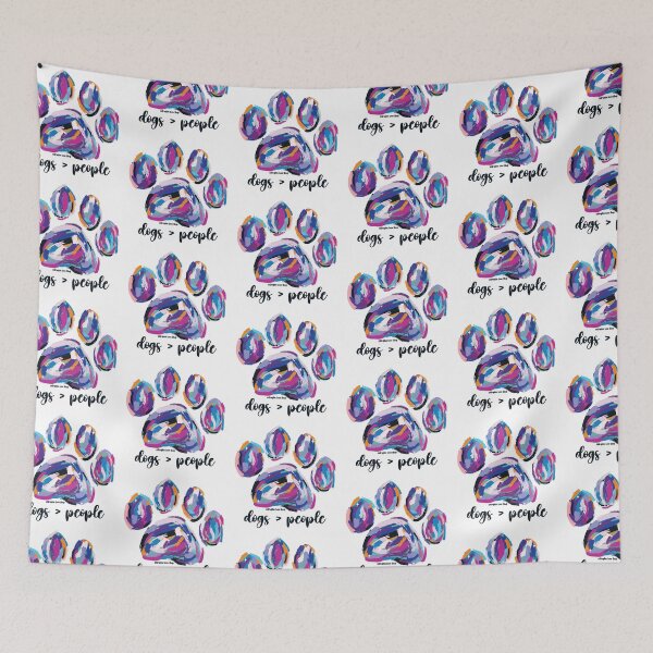 Item preview, Dogs are better than People, paint paw print © GraphicLoveShop designed and sold by Graphic Love Shop.