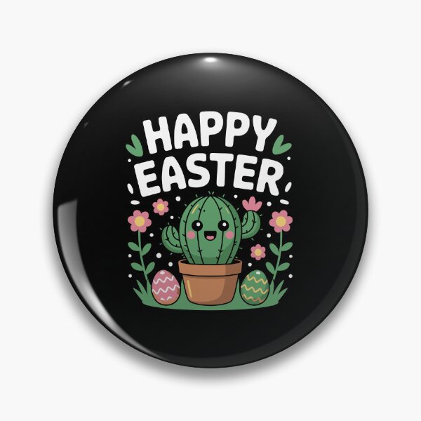 Item preview, easter kawaii cactus designed and sold by jkrphoto.