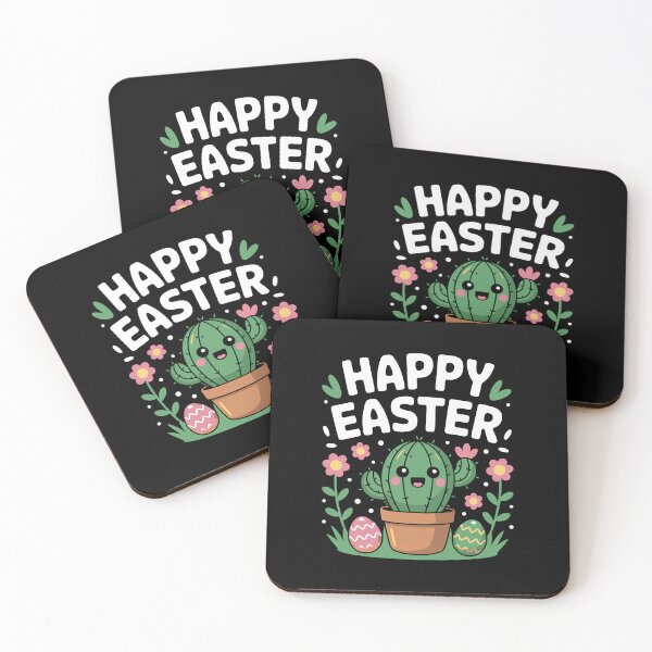 Item preview, easter kawaii cactus designed and sold by jkrphoto.