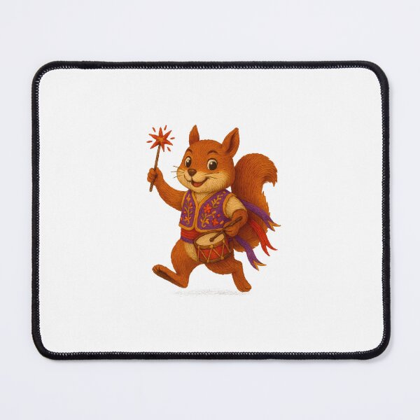 Item preview, Romanian Festival Squirrel – Embroidery Folk Celebration Art designed and sold by #Adulting Central.