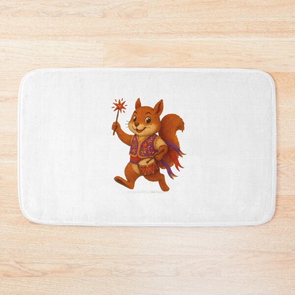 Item preview, Romanian Festival Squirrel – Embroidery Folk Celebration Art designed and sold by #Adulting Central.
