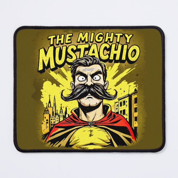 Item preview, The Mighty Mustachio – Hero Mode Activated designed and sold by SteadyRolling.