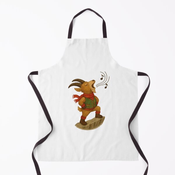 Item preview, Yodeling Goat – Embroidered Alpine Singer Animal Art designed and sold by #Adulting Central.