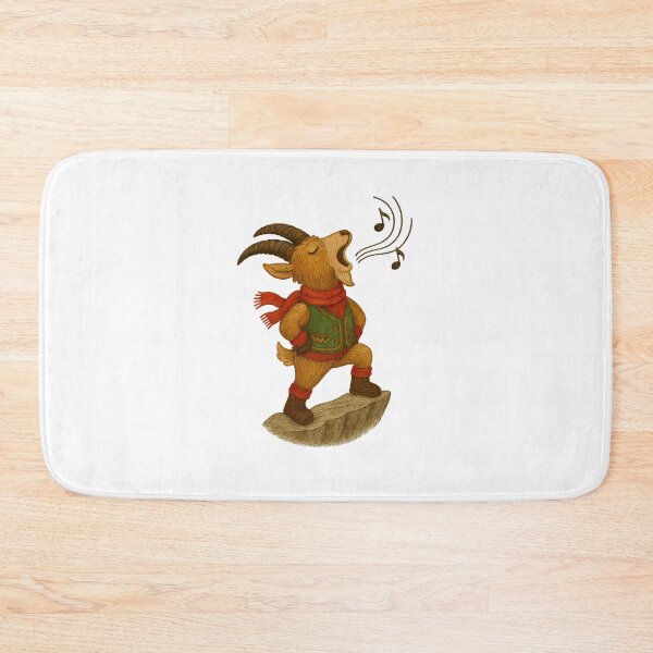 Item preview, Yodeling Goat – Embroidered Alpine Singer Animal Art designed and sold by #Adulting Central.